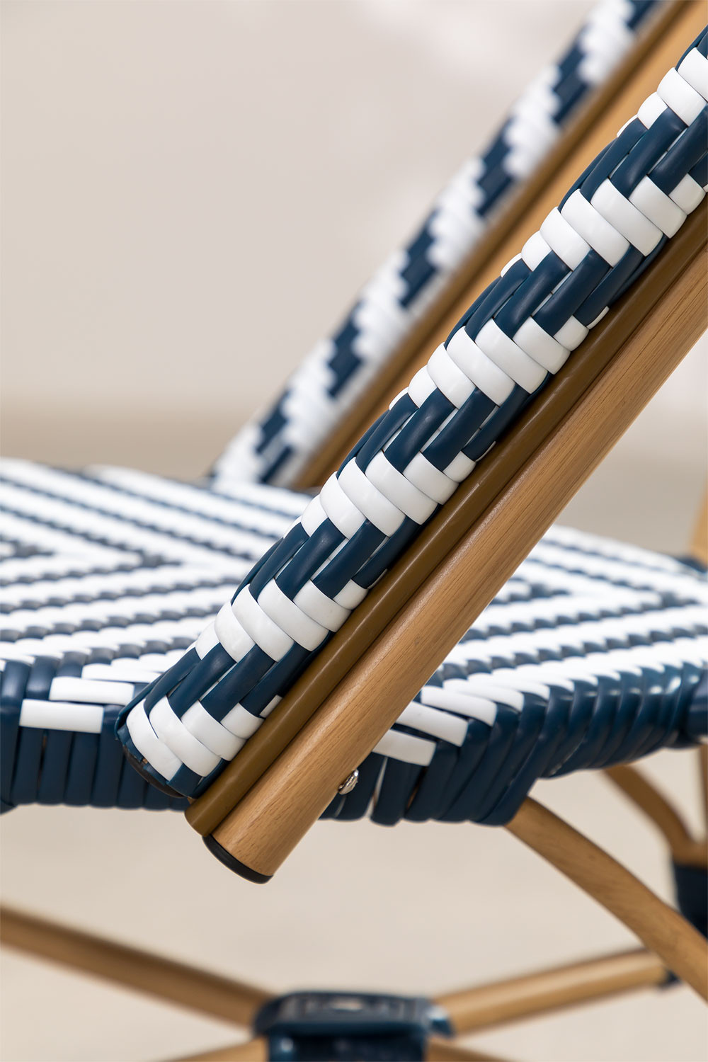 Pack of 4 Synthetic Wicker Garden Chairs Kalian SKLUM