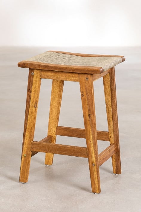 Wheat Brown Wooden High Stool 65cm Tenay