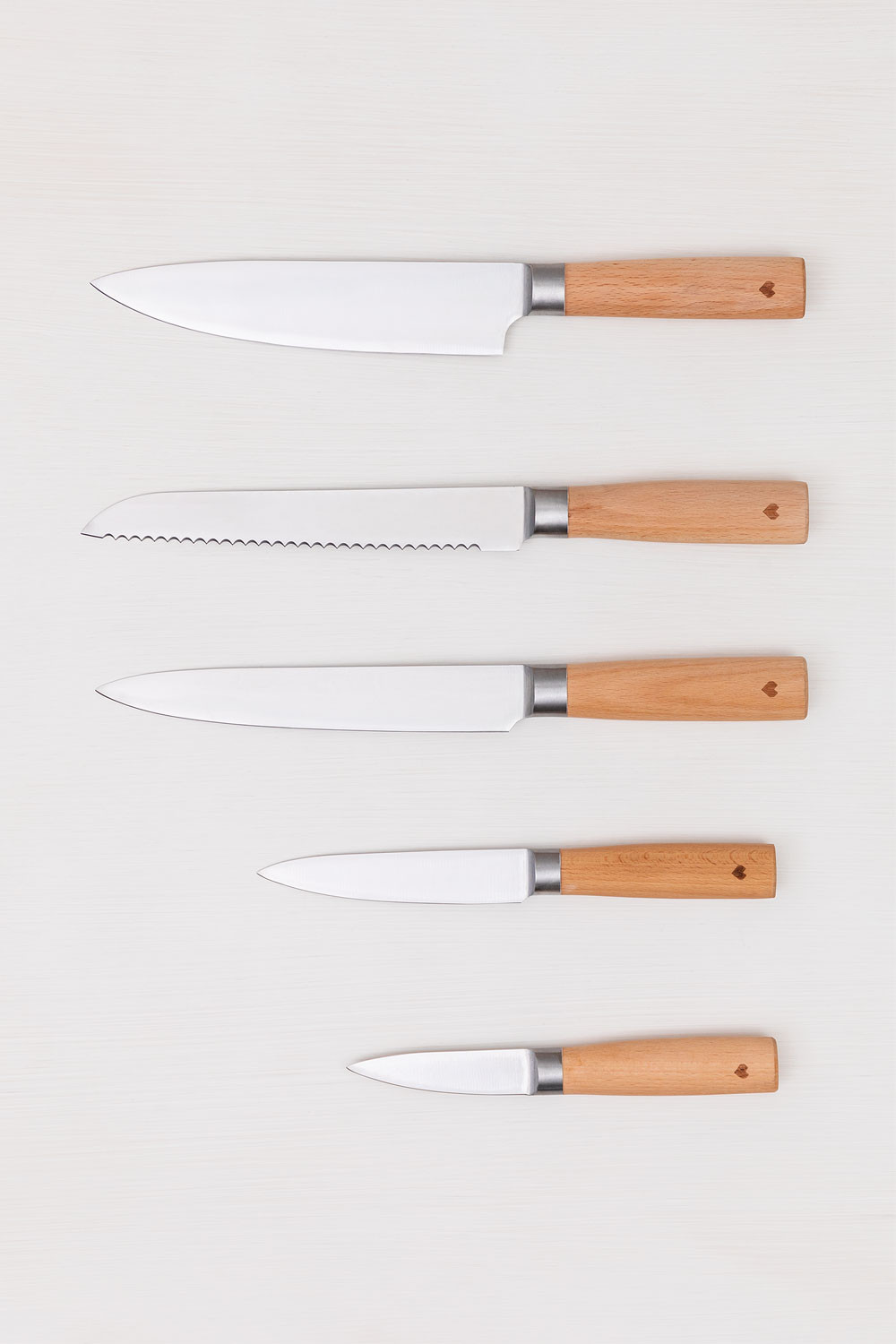Kitchen Knives Set with Wood Block Dantte SKLUM