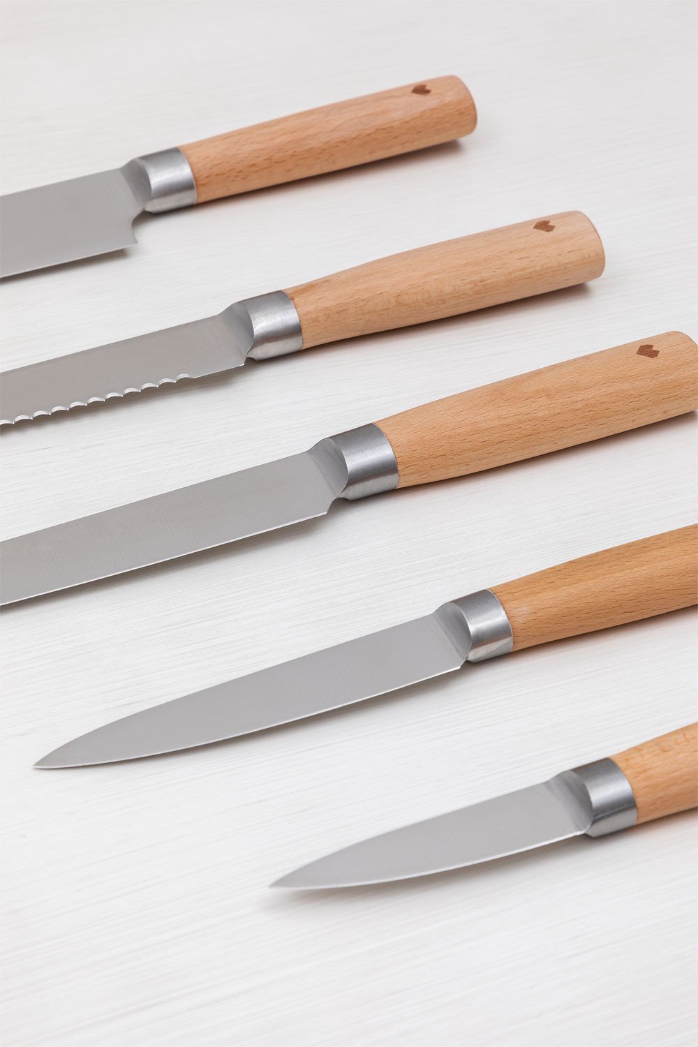 Kitchen Knives Set with Wood Block Dantte SKLUM