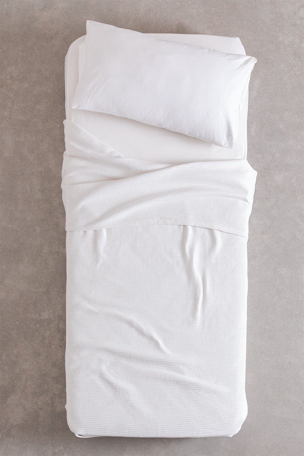 Multipurpose Blanket in Waffle Cotton (150x220 cm) Bimba , gallery image 2