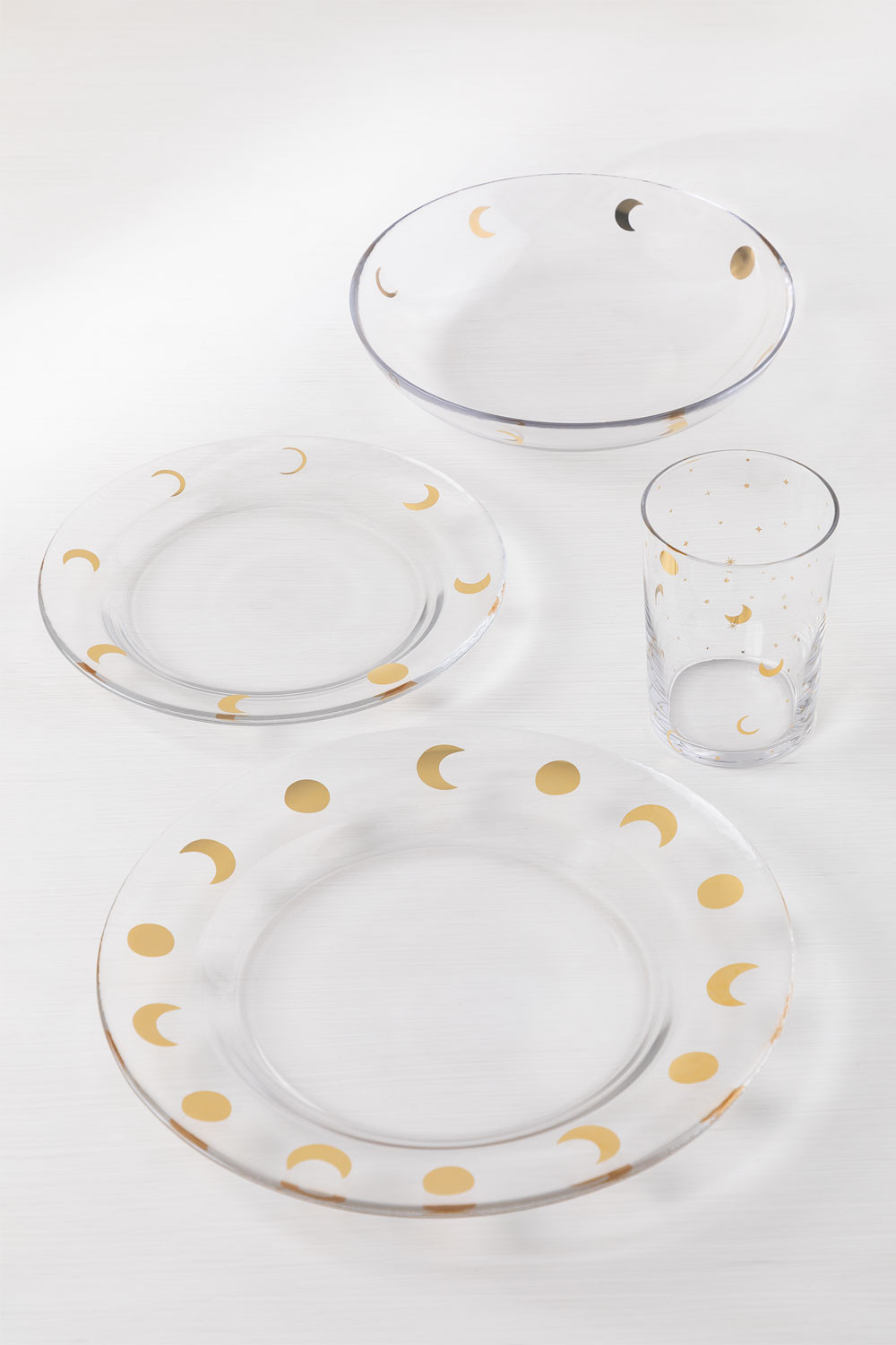 16 pieces Glass tableware Exton SKLUM