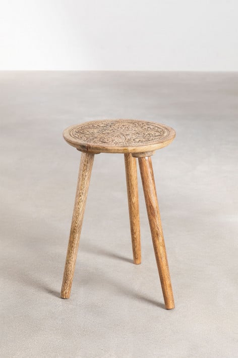 Round Mango Wood Side Table  (Ø30 cm) Nanup