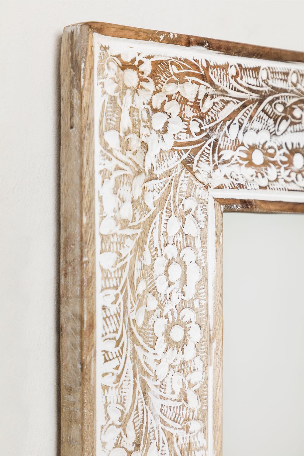 Lindet Rectangular Mango Wood Wall Mirror - SKLUM
