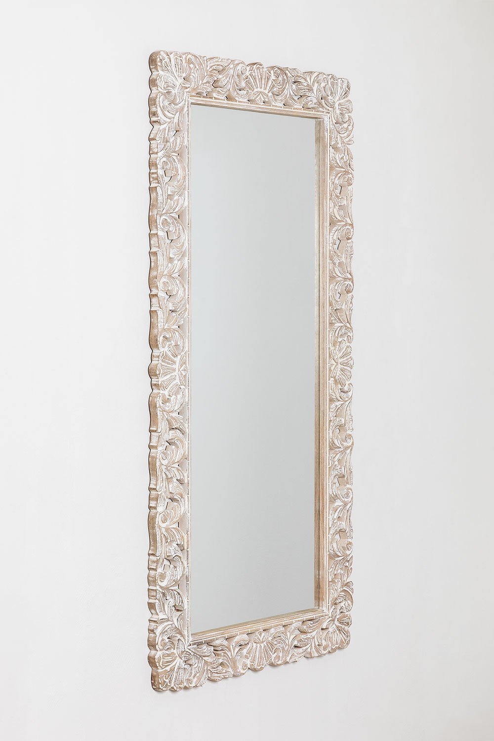 Mango Wood Rectangular Wall Mirror Mogil , gallery image 1