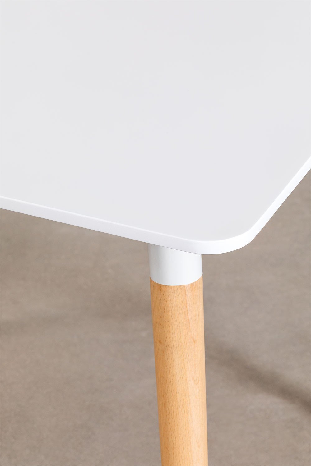 Square kitchen table 80x80 cm in beech wood and MDF Royal, gallery image 4