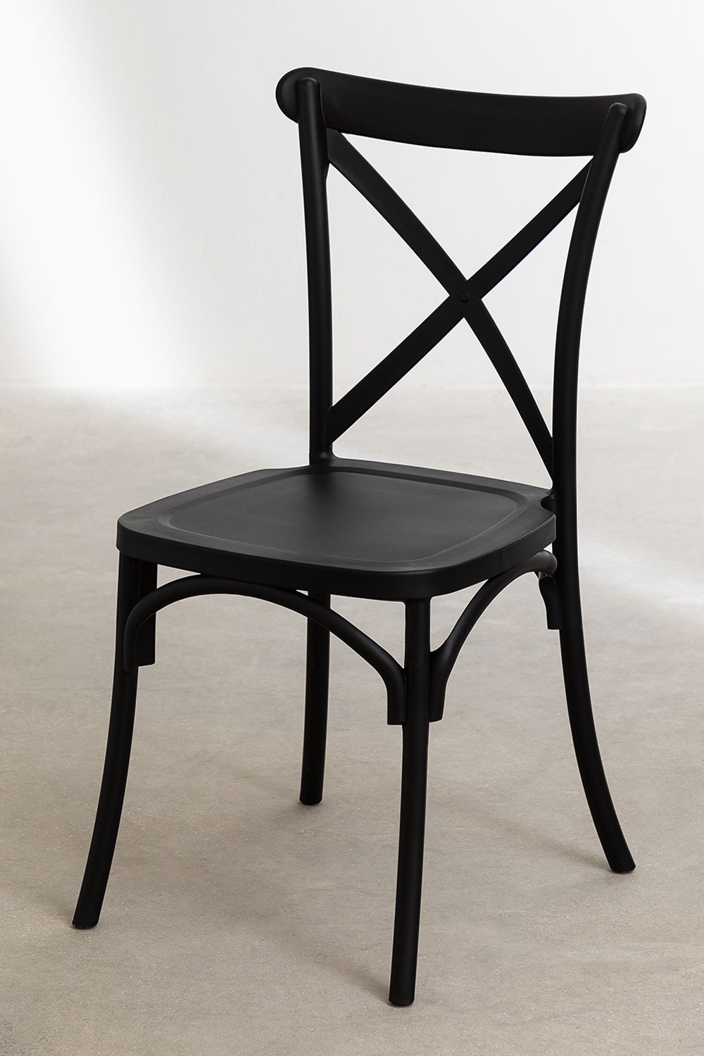 Otax stackable polypropylene dining chairs set of 4, gallery image 3