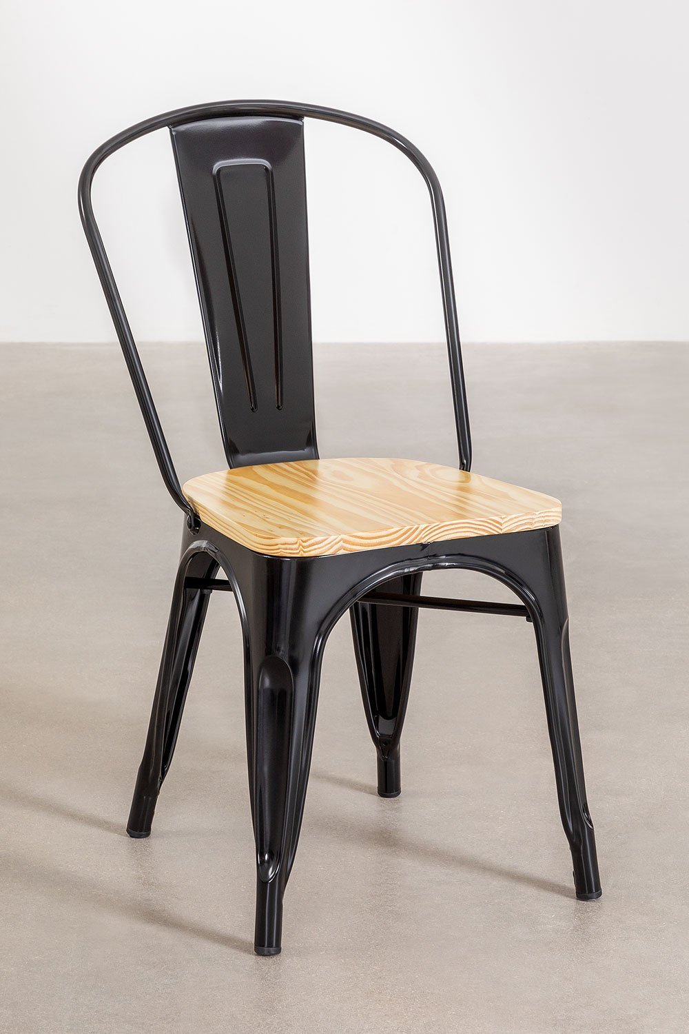 Pack of LIX Wood Table (80x80) & 4 Wood Chairs LIX, gallery image 6