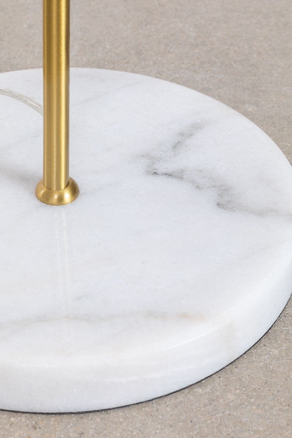 Niama floor lamp in iron, marble and two glass balls, gallery image 6