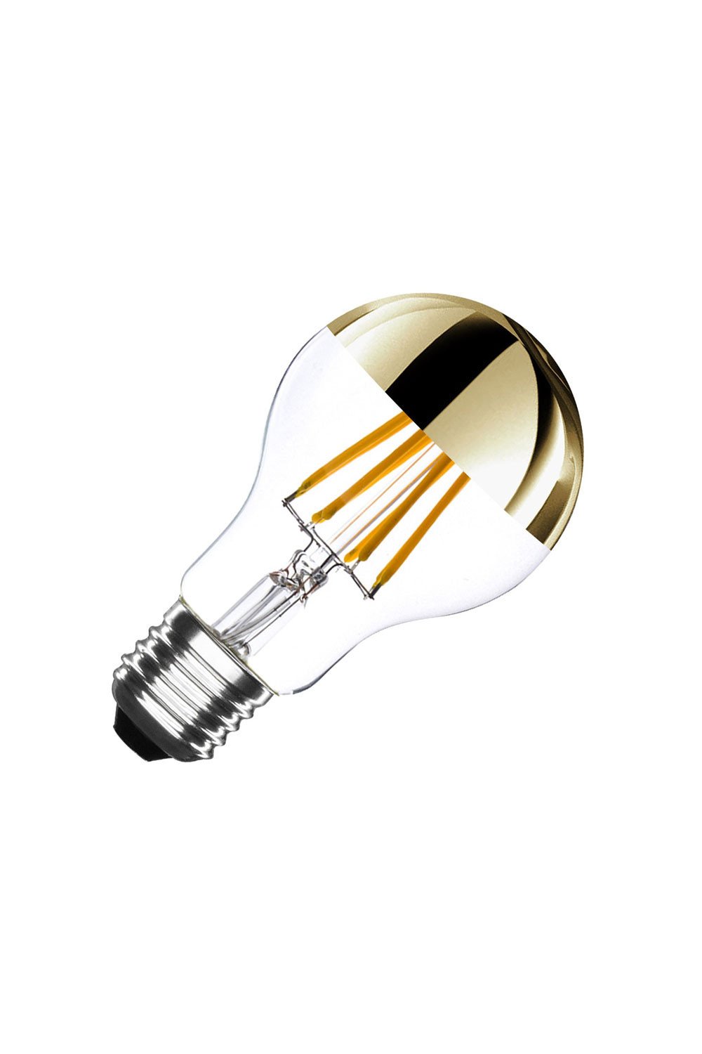 LED Bulb E27 Dimmable Filament Gold Reflect A60 6W, gallery image 1