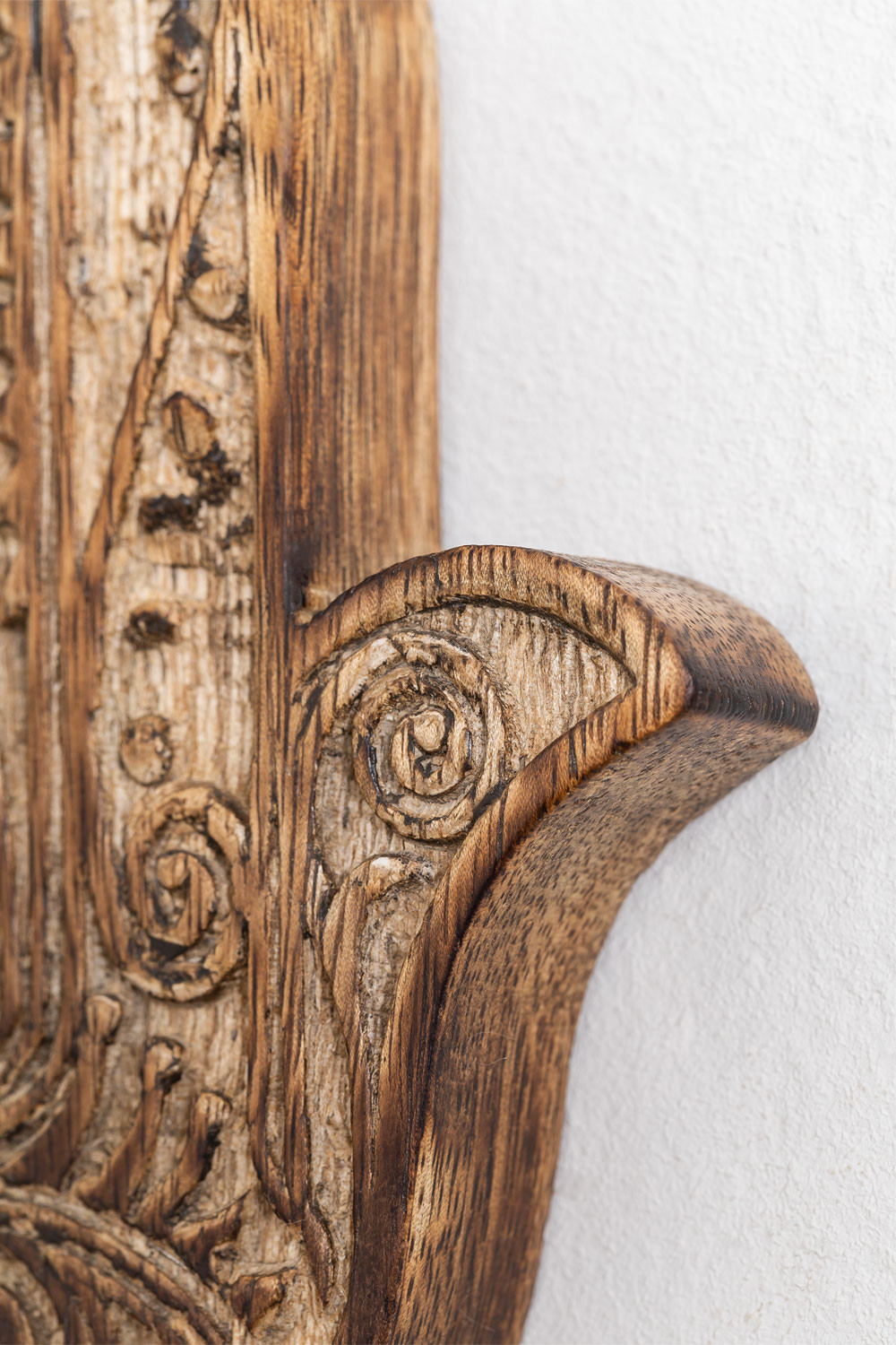Niala mango wood wall coat rack - SKLUM