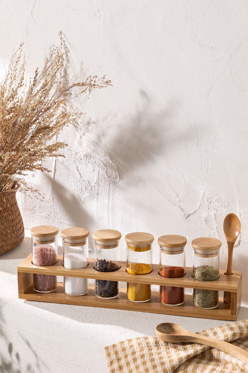 Set of 6 Spice Jars with Spoon (Ø4.8 cm) Seyne, gallery image 1