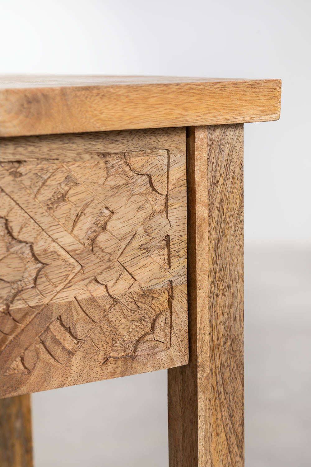 Mango Wood Bedside Table Maraja Style - SKLUM