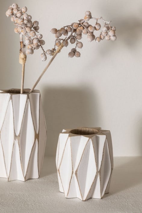 Moura mango wood vase