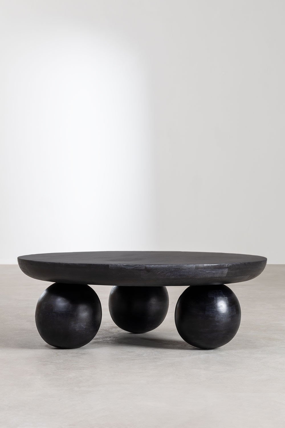 Mesa de centro redonda Ø90 cm en madera de mango Cotia     , imagen de galer&iacute;a 3