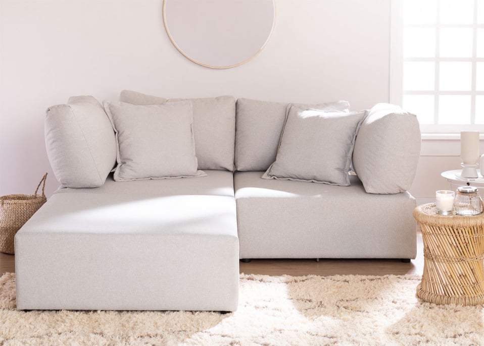 Kata Essentials 2 pcs modular sofa with 2 corner armchairs & pouffe 