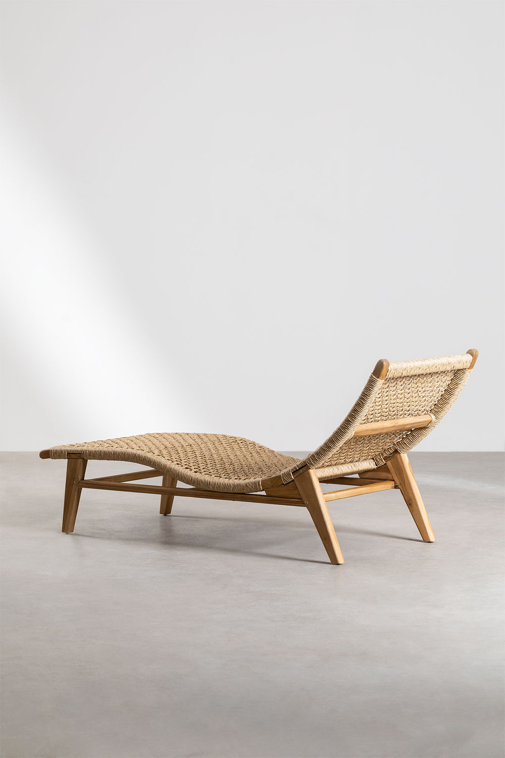 Teak wood outlet chaise lounge