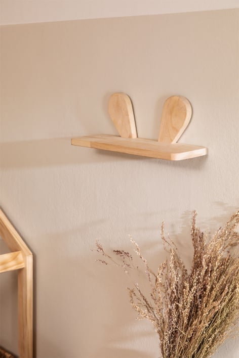 Buny Style Kids wooden wall shelf