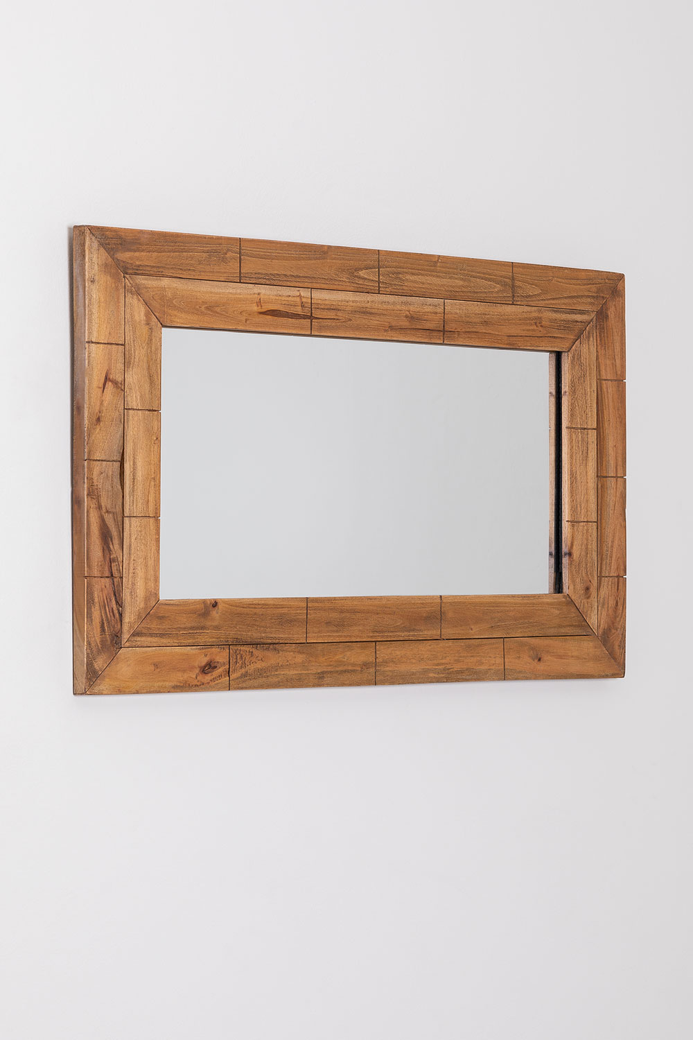 Rectangular store wooden mirror