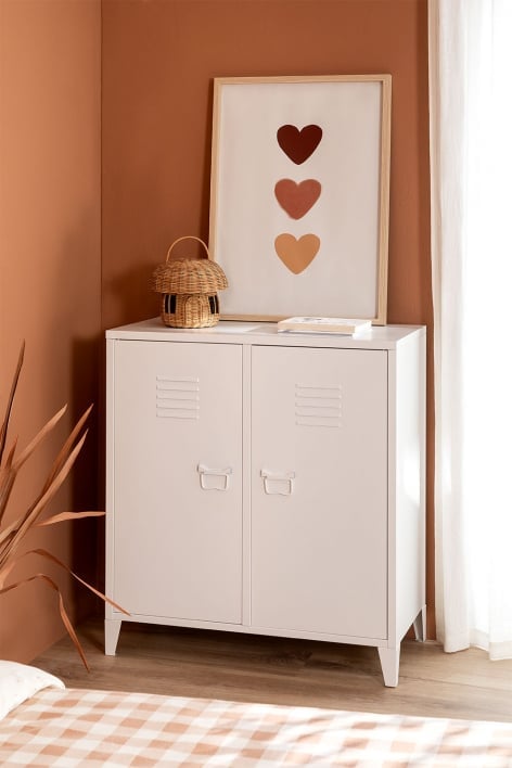 Pohpli Steel 2 Door Locker Sideboard