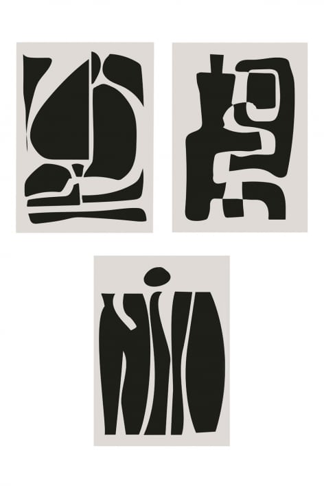 Set of 3 Decorative Prints GERENA (50x70cm)