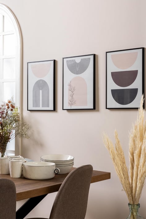 Set of 3 Decorative Prints GEOS (30x40cm)