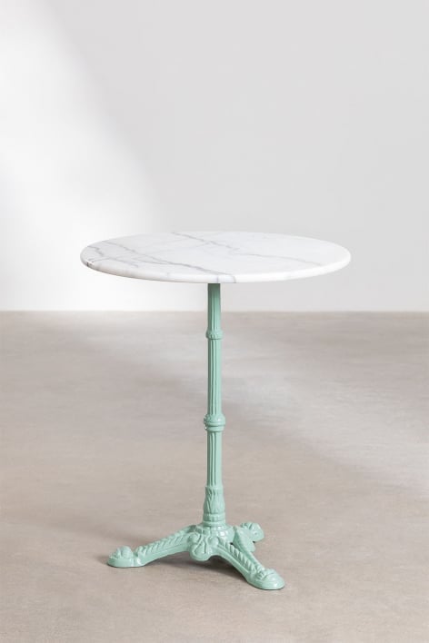 Round Marble Bar Table Moka