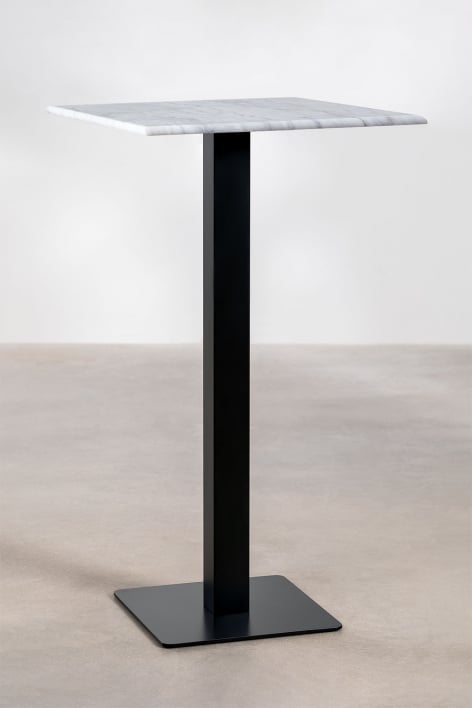 Square High Bar Table in Livanto Marble