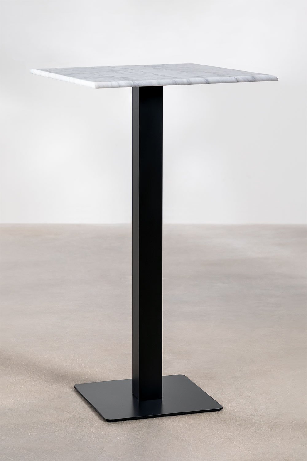Square High Bar Table in Livanto Marble, gallery image 1