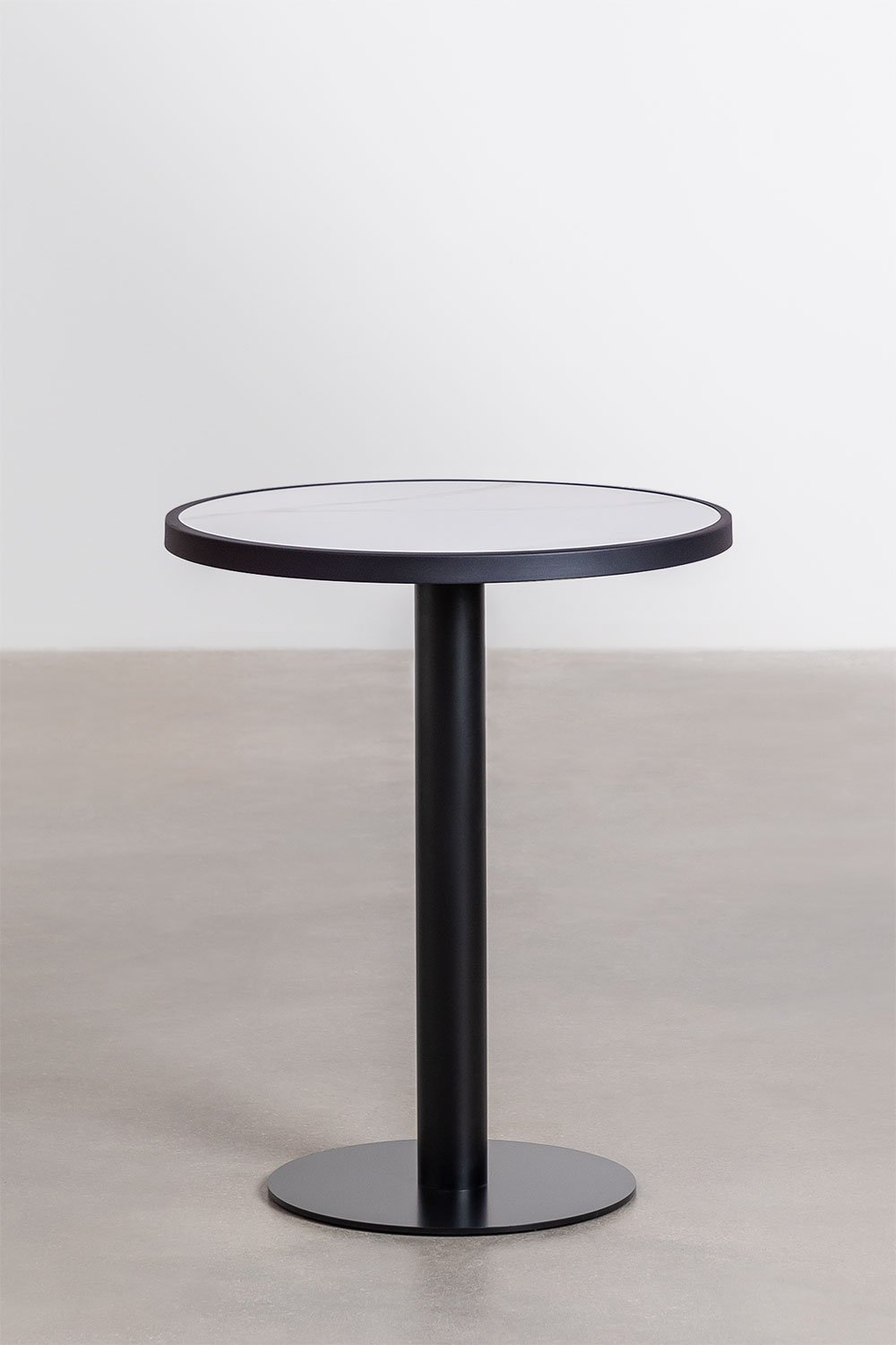 Round Bar Table in Stoneware (Ø60 cm) Caramel, gallery image 1