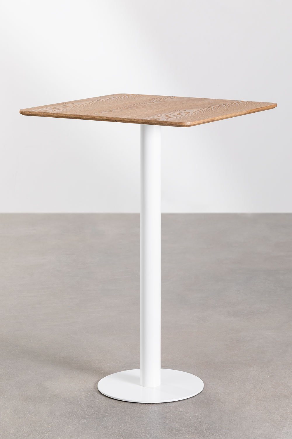 Square Ash Wood High Bar Table FRAPPE SKLUM