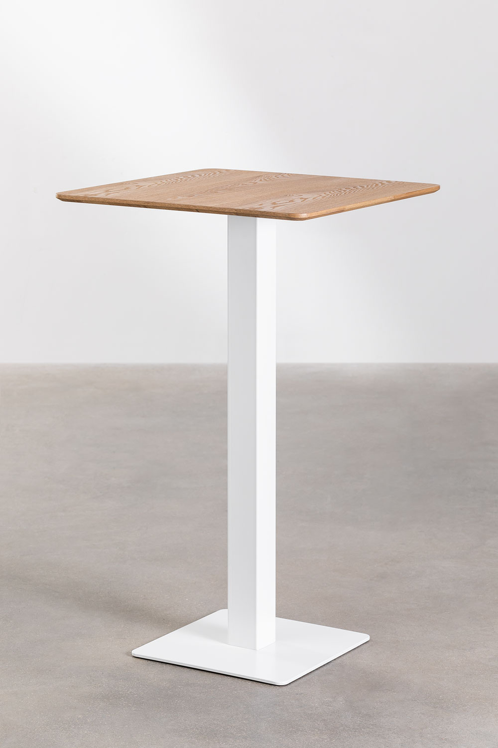 Square Ash Wood High Bar Table ESPRESSO SKLUM