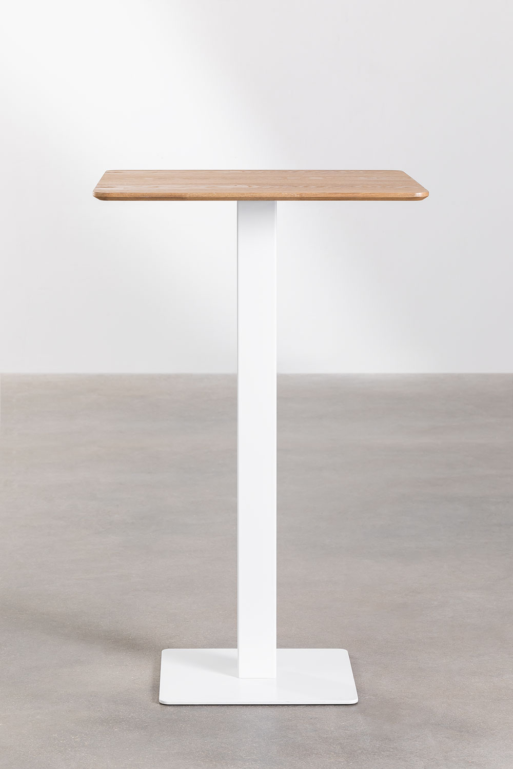 Square Ash Wood High Bar Table ESPRESSO SKLUM