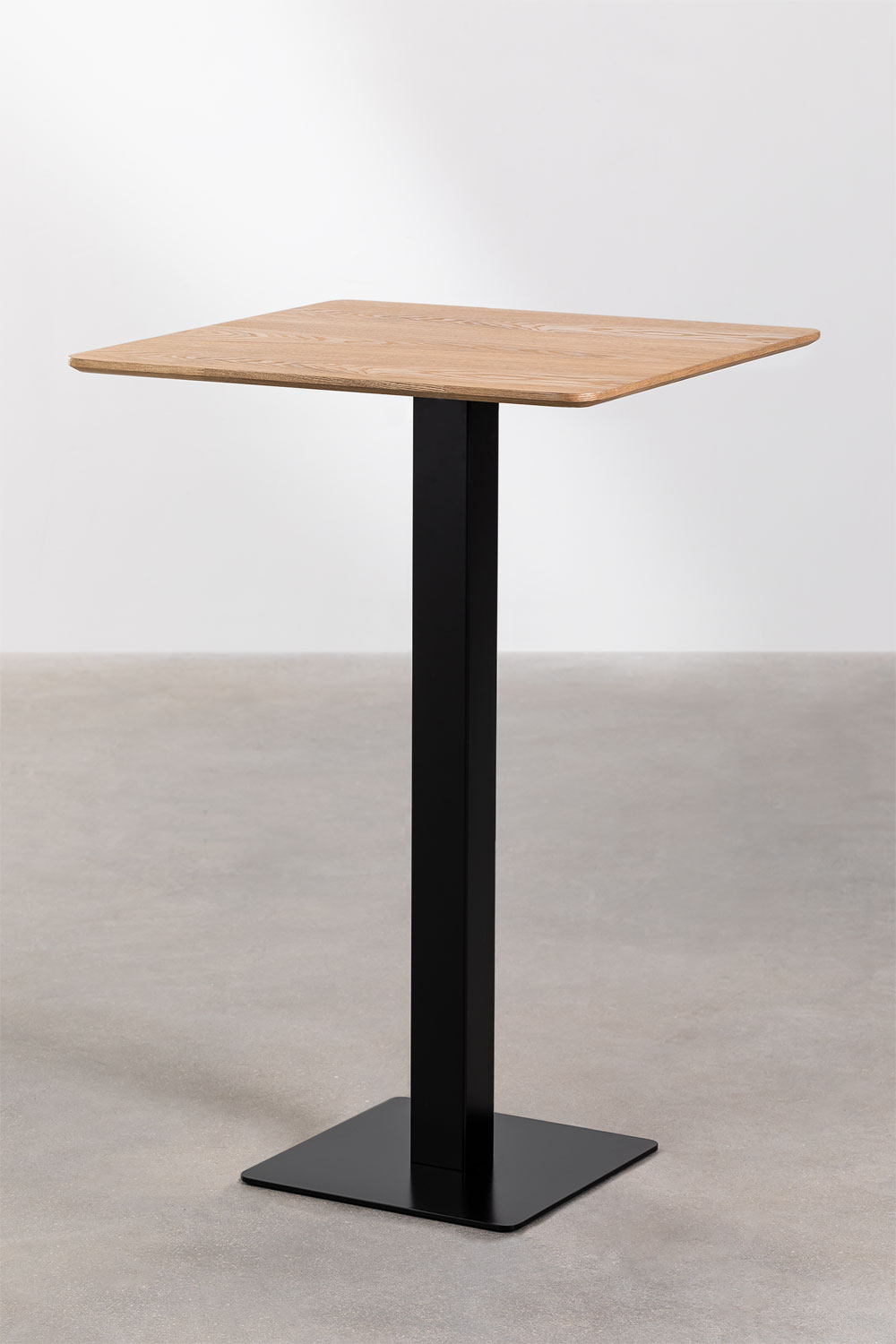 Table Toash Square high bar table in Espresso ash veneer - SKLUM