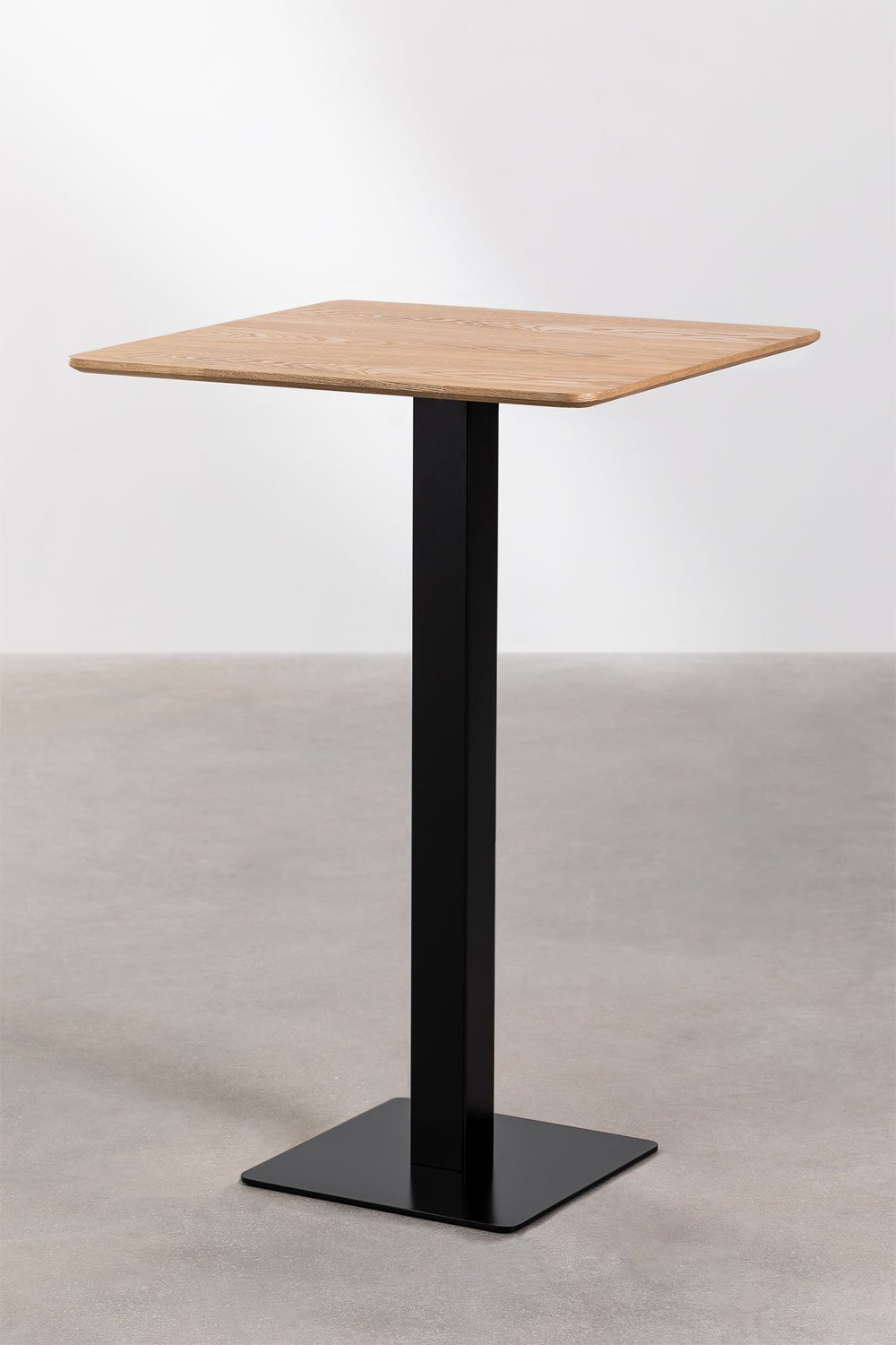 Square Ash Wood High Bar Table ESPRESSO, gallery image 2