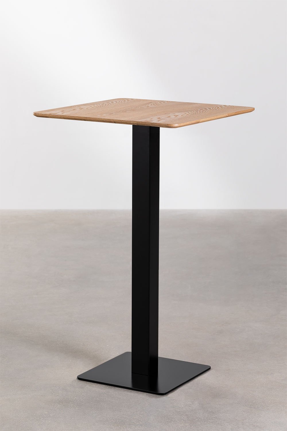 Square Ash Wood High Bar Table ESPRESSO, gallery image 1