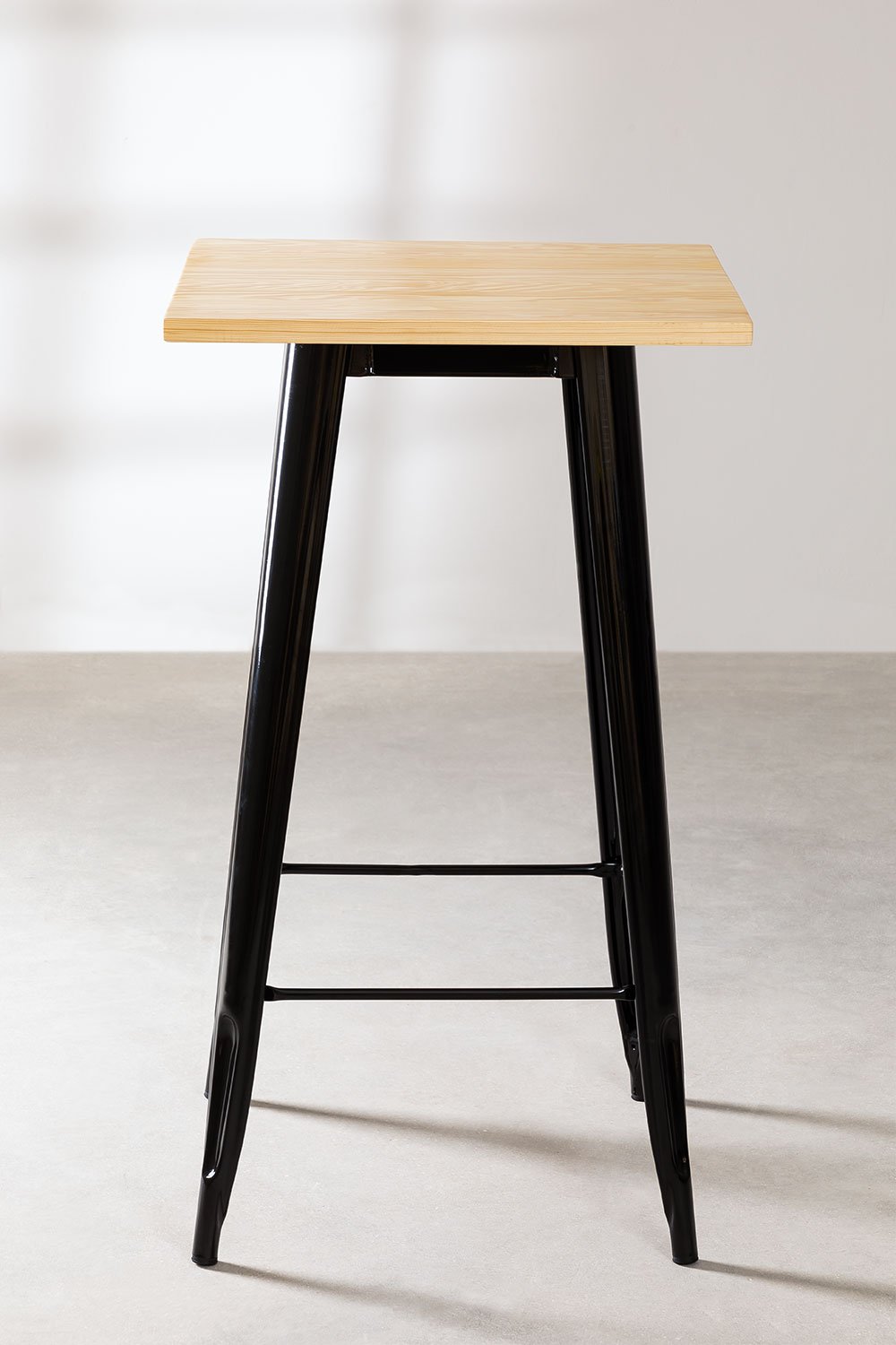 Wood & Steel Square High Table  (60 x 60 cm) LIX, gallery image 2