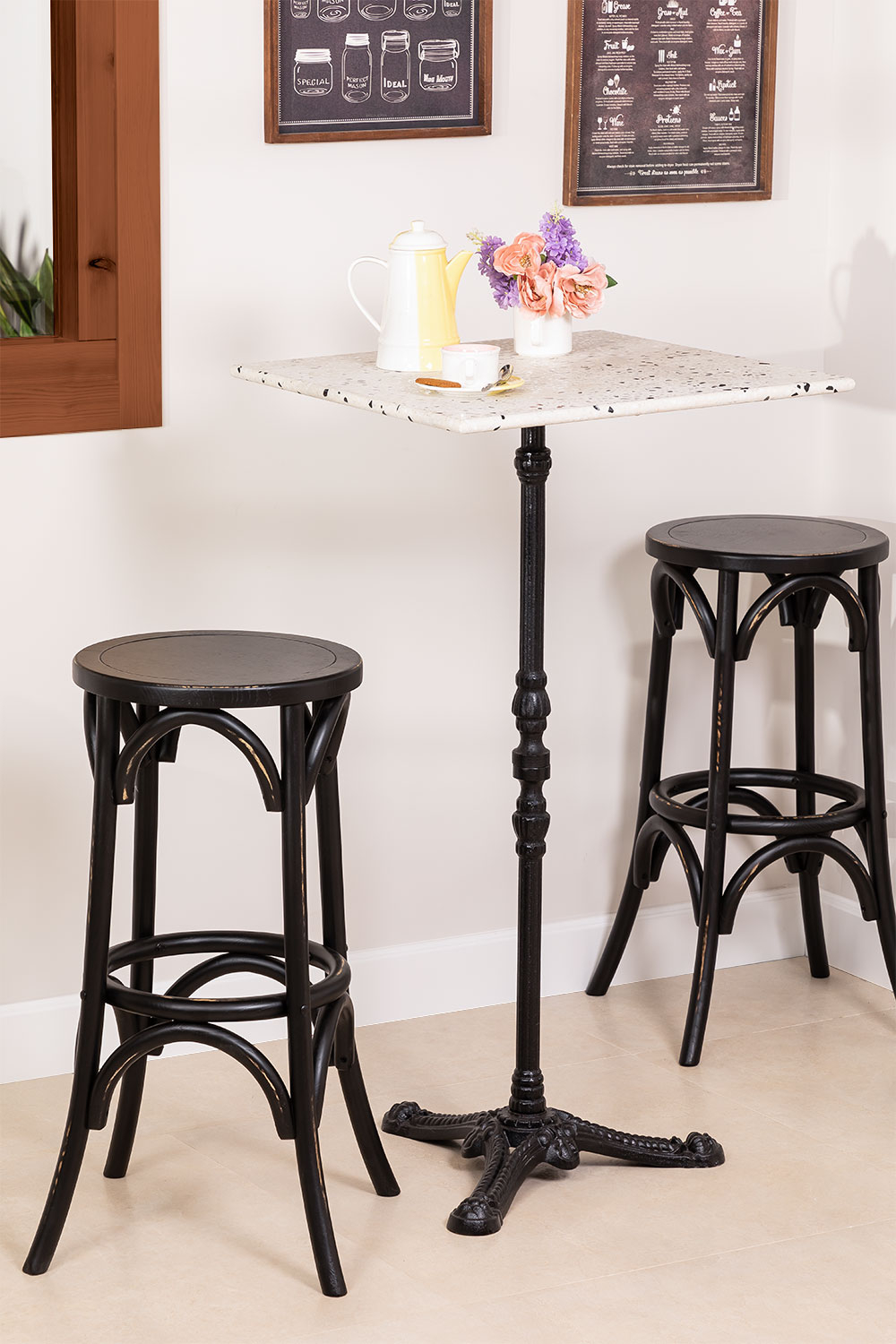 Wrought iron bar on sale table and chairs