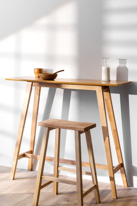 Rectangular Wooden High Table Kerhen