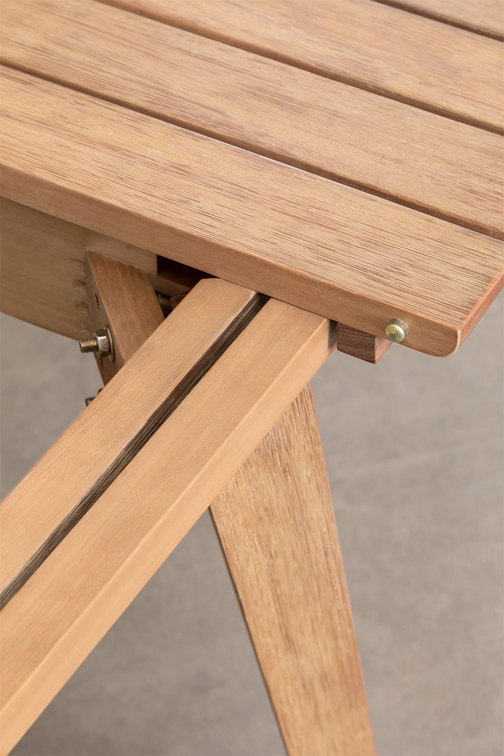 Extendable Rectangular Wood Dining Table (90-150x90 cm) Naele, gallery image 9