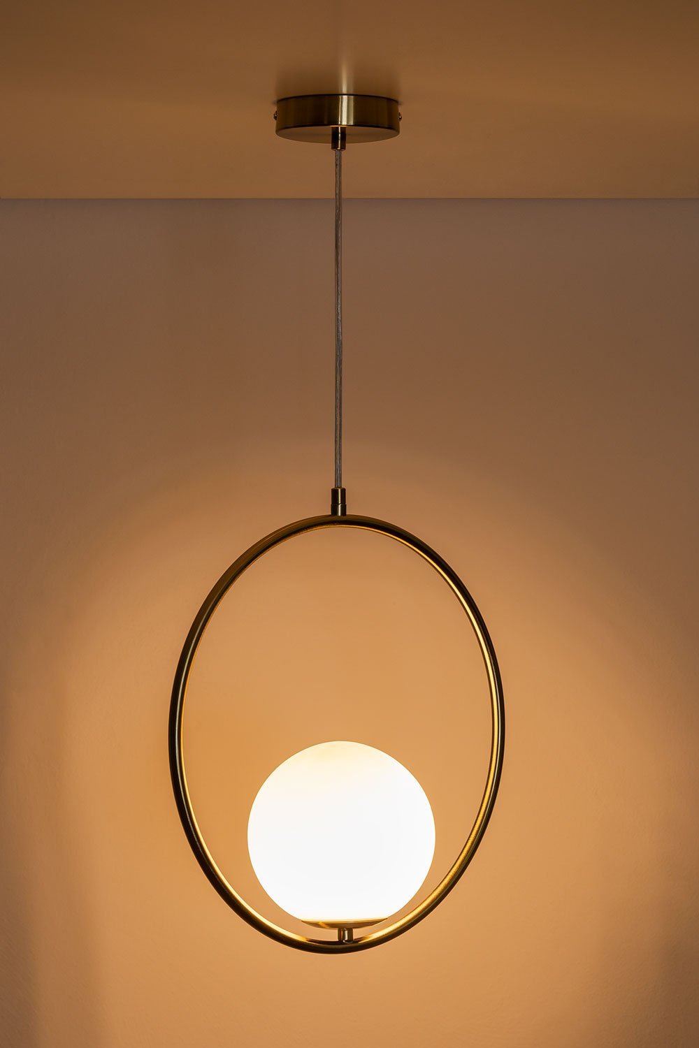 Blaise metal ceiling lamp with glass ball , gallery image 4