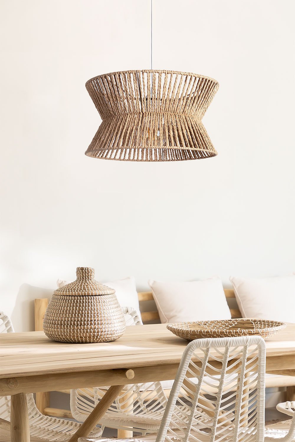  Braided Paper Ceiling Lamp Bonny, gallery image 1