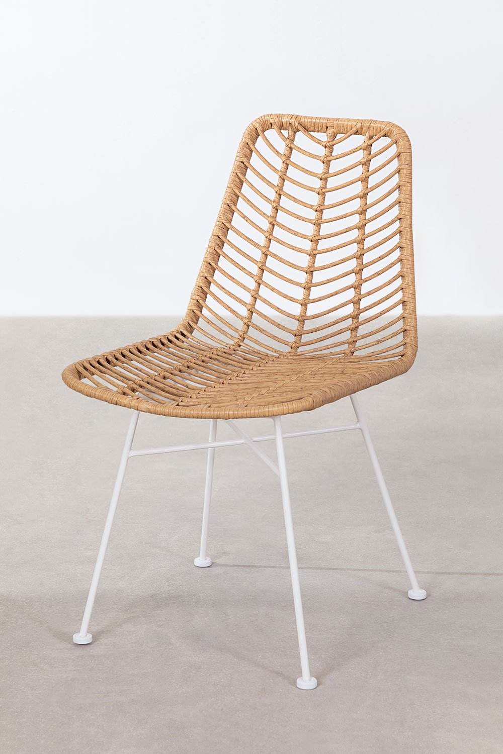 Dining Chair in Natural Synthetic Rattan, gallery image 2