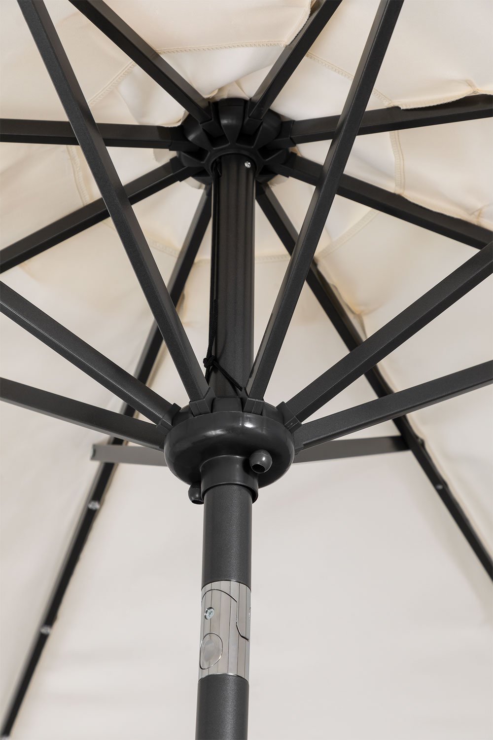 Umbrella Ø270 cm with light in fabric and steel Uzombras, gallery image 9