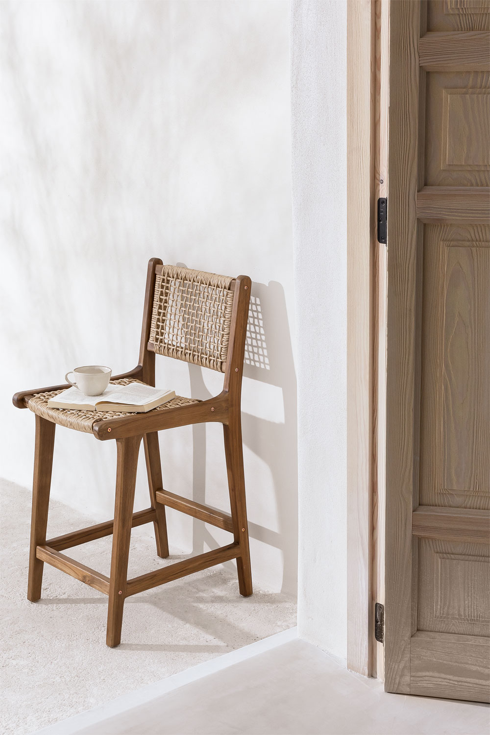 Teak shop wood stool