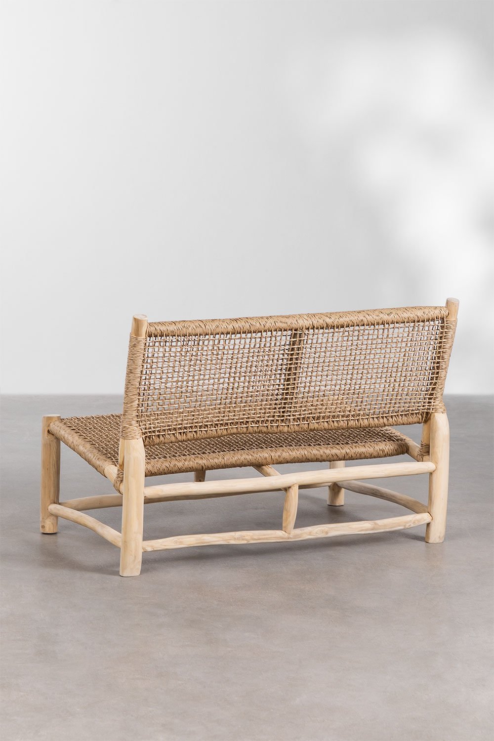 Bientina 2-seater garden sofa in teak wood, gallery image 5