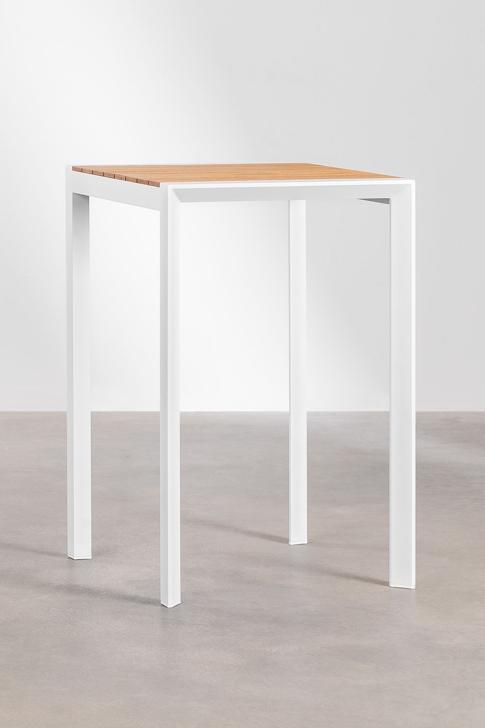 Square High Table & 2 Bar High Stools Set Archer SKLUM