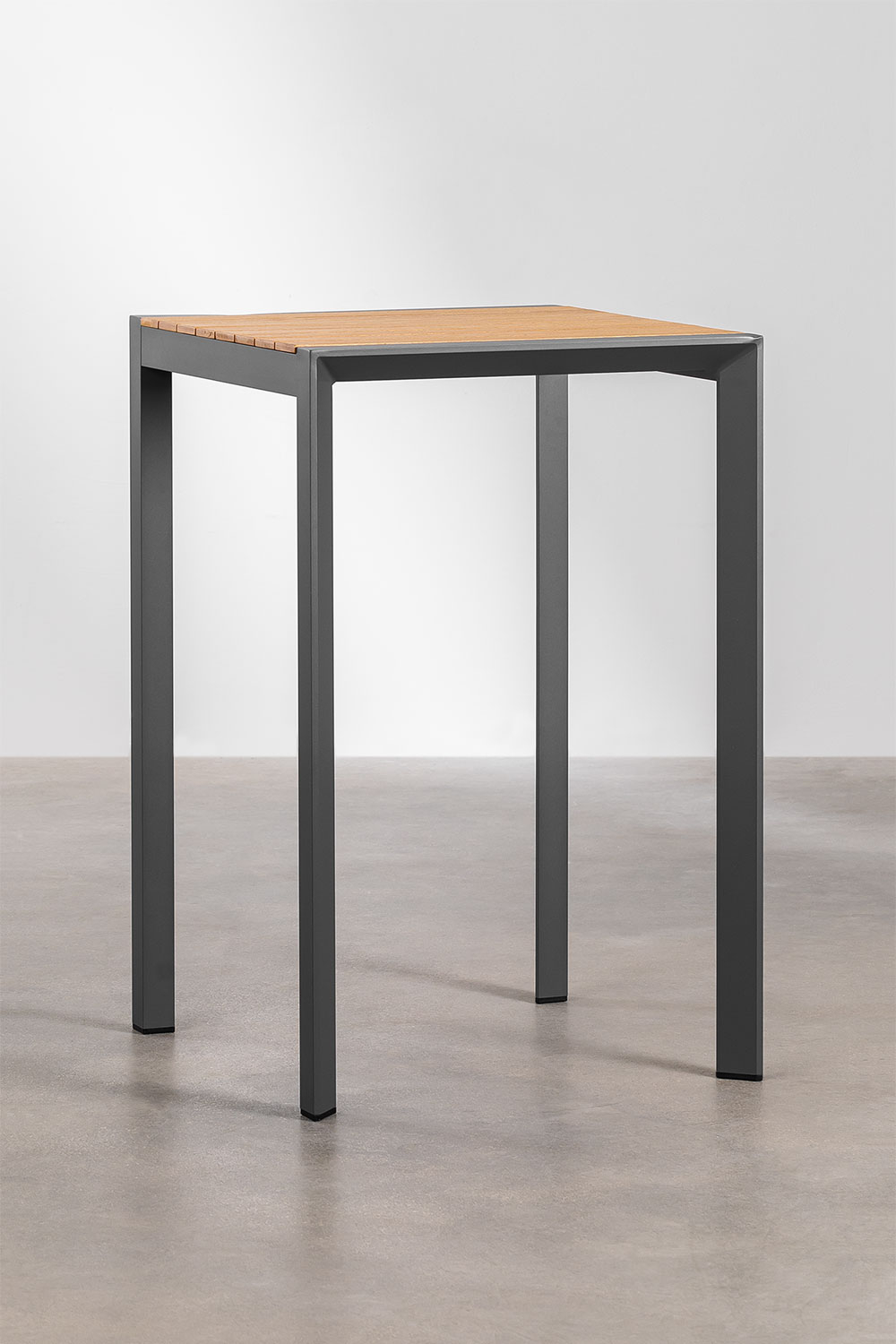 Square High Table & 2 Bar High Stools Set Archer SKLUM