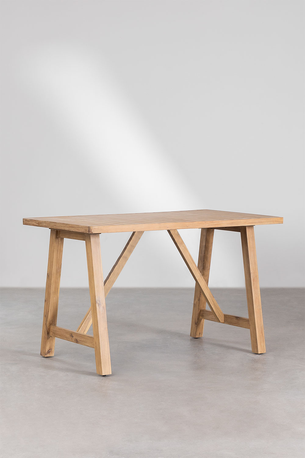 Rectangular high garden table in acacia wood (160x90 cm) Dubai SKLUM