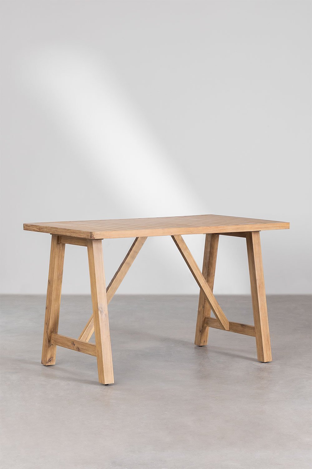 Rectangular high garden table in acacia wood (160x90 cm) Dubai, gallery image 2